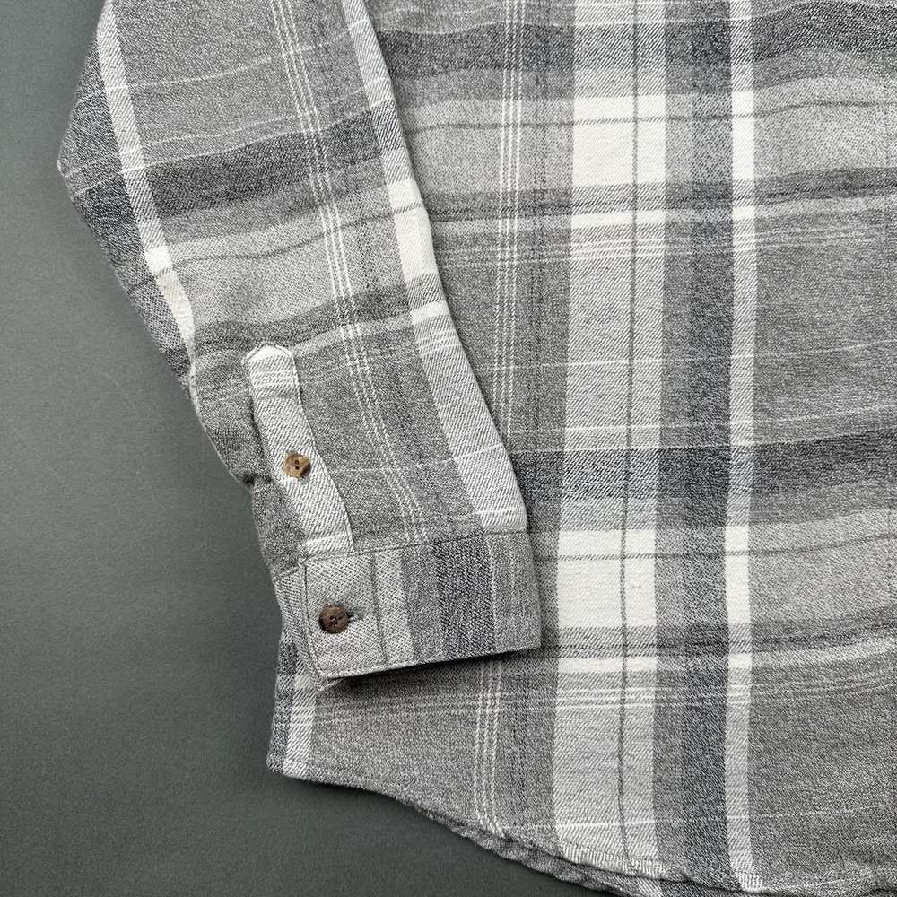 KUHL Women's Gray Plaid Size M Kamila Flannel Long Sleeve Button Up Shirt - Picture 4 of 13